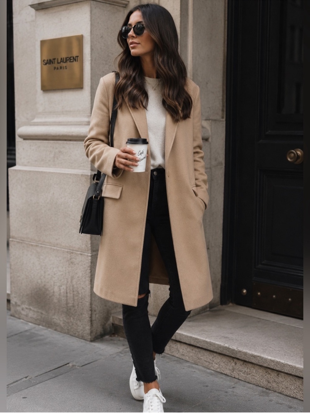 Topshop Wool Blend Coat